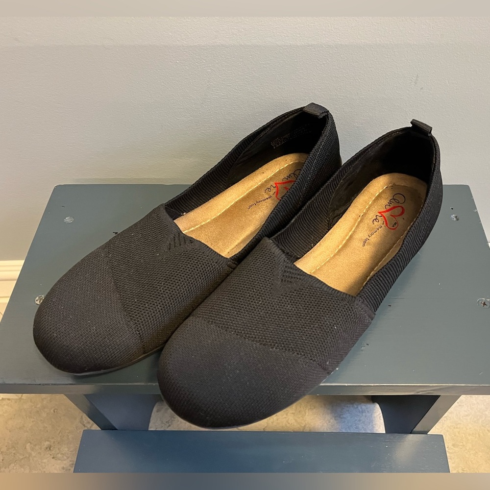 MIA Black Slip-On Shoes EUC